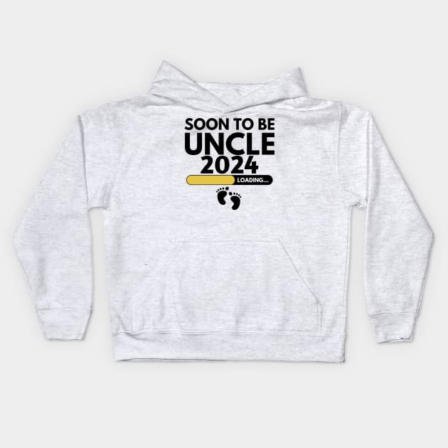 Soon To Be Uncle 2024 Kids Hoodie by badrianovic